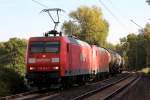 145 014-7 mit 185 360-5 im Schlepp auf der Hamm-Osterfelder Strecke am B 37,285Km 19.10.2013