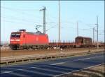 145 073-3 vor TEC45503 mit Ziel Seehafen Rostock.