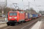 145 077-0 durchfährt Recklinghausen 3.4.2015