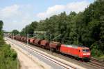 145 051 mit GC 62020 (Poppendorf–Bebra) am 30.06.2012 zwischen Radbruch und Bardowick