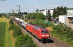 145 047-7 und 185 271-4 mit dem EZ 51945 (Mannnheim Rbf-Basel SBB RB) bei Auggen 24.6.15