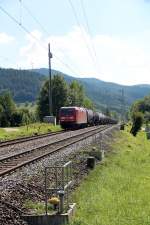 GC 61038 mit 145 026-1 auf dem Weg nach Offenburg (21.08.2015)