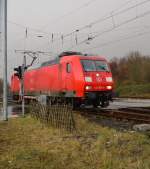 Auf dem Bü Blumenstraße in Grevenbroich ist die 145 008-9 LZ zu sehen. Mittwoch den 2.3.2016