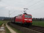 DB Cargo 145 031-1 am 11.03.16 bei Niederwalluf 