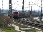 145 016-2 im Gleisdreieck zwischen Dresden HBF und Gterbahnhof Dresden - Friedrichstadt.30.03.07