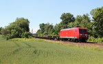 145 053-5 mit einem Frankenwaldumleiter zu sehen am 24.06.16 an der Schöpsdrehe bei Plauen/V.