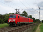 DB Cargo 145 065-9 und 185 191-4 als Mini Lokzug bei Hanau West am 05.08.16 