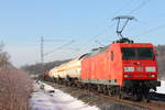 145 077-4 DB Cargo bei Oberlangenstadt am 27.01.2017.