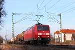 145 055-0 DB Cargo bei Trieb am 25.02.2017.