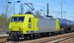 Jetzt also auch bei RHC, 145-CL 031 [NVR-Number: 91 80 6145 931-2 D-RHC] mit Kesselwagenzug am 15.04.18 Bf.