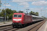 Am 11.08.2026 zog 145 097-2 ihren Ersatzzug als S5 nach Hameln aus dem Bahnhof Weetzen.