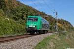 Am 30. September ging es f�r die NeSA 145 044 mit der Aufschrift  Tradition trifft Moderne  als Lz von Stuttgart nach Rottweil in die Heimat. Zwischen Sulz am Neckar und dem Betriebsbahnhof Gr�nholz konnte ich die Lok an dem sonnigen Herbsttag aufnehmen. 