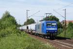 RBH 145-CL 206 mit Kesselwagenzug in Limmer am 02.06.09