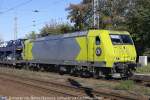 Priort, 
 Alphatrains  / „Alpha Trains (Locomotives) GmbH“ E-Lok 145-CL 031 (91 80 6145 103-8 D-XRAIL) mit Auto Transport auf dem Berliner Auenring, 15.10.2011, 14:43
