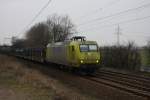Einen leeren AZ zog am 15.03.2012 die 145-CL 031 durch Ahlten.