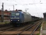 Am 04.05.2014 kam 145 CL 204 (145 100)mit einem Containerzug aus Richtung Magdeburg nach Stendal und fuhr weiter in Richtung Hannover.