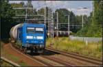 PRESS 145 030-7 / 145 085-7  Dietel Fenster  mit Kesselwagen am 11.08.2014 durch Panketal-Zepernick
