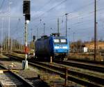 Am 27 .01.2015 war die 145 030-7 von der  die Press in Stendal .