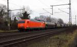 Am 20.02.2015 kam die 145-CL001 von der ArcelorMittal aus Richtung Magdeburg nach Niederndodeleben und fuhr weiter in Richtung Braunschweig .