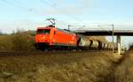 Am 1.03.2015 kam die 145-CL001 von ArcelorMittal aus Richtung Berlin   und fuhr  nach Stendal ,