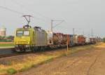 145-CL 031 zieht ihren Zug, aus Ludwigshafen BASF,KTL kommend, Richtung Ludwigshafen Oggersheim (August 2015).