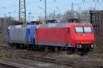 RHC 145-CL 013 (145 091-5) und RHC 145-CL 201 (145 097-2) abgestellt in Gelsenkirchen 5.12.2015