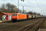 Am 04.03.2016 kam die 145-CL001 von ArcelorMittal aus Richtung Magdeburg nach Niederndodeleben und fuhr weiter in Richtung Braunschweig .