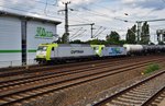 145 095-6 u 185 578-2 fahren durch Dresden am 04.08.2016.