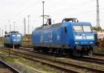 Am  10.10.2014  standen die 140 041-5 und die 145 030-7 von der Press in Stendal .