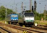 Am 28.05.2015 standen die 155 045-9 und die 145 023-6 von der Press in Stendal .