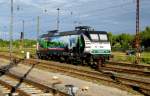 Am 26.05.2015 war die 145 023-6 von der Pressnitztalbahn in Stendal abgestellt .