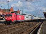 Am 16.02.2014 kam 145 062 mit einem Containerzug nach Stendal.Nach dem Personalwechsel ging die Fahrt weiter über Wittenberge nach Hamburg.