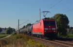 145 040 hatte am 02.09.15 einen gemischten Güterzug am Haken als sie durch Jeßnitz Richtung Dessau rollte.