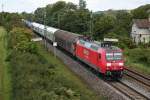 Am 22.08.2014 kam die Seddiner 145 071-7 mit einem gemischten Güterzug bei Müllheim (Baden) auf ihrem Weg in Richtung Schweiz vorbei.