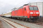 145 080-8 DB mit Messzug abgestellt in Lichtenfels am 30.03.2012.