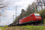 145 051-9 DB Cargo bei Hochstadt/ Marktzeuln am 20.04.2017.