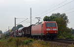 145 030 führte am 28.09.17 einen gemischten Güterzug durch Jeßnitz Richtung Dessau.