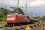 DB 145 031-1 mit RP 155 157-1 in Recklinghausen-Ost 9.7.2018