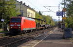145 041-0 DB kommt mit einem Güterzug aus Süden nach Köln-Gremberg und kommt aus Richtung Koblenz und fährt durch Bonn-Oberkassel in Richtung Köln-Gremberg.