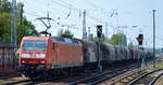 DB Cargo AG [D] mit  145 035-2  [NVR-Nummer: 91 80 6145 035-2 D-DB] und Coilzug (Leer) Richtung Ziltendorf am 27.08.19 Berlin Hirschgarten.