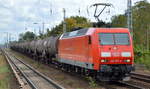 DB Cargo AG [D] mit  145 077-4  [NVR-Nummer: 91 80 6145 077-4 D-DB] und Kesselwagenzug am 08.10.20 Berlin Hirschgarten.