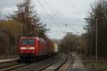 145 019-6 mit P&O KLV in Nothberg nach Aachen West, 13.02.2011
