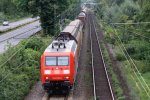 145 036-0 DB kommt aus Richtung Koblenz mit einem langen gemischten Güterzug aus Süden nach Kön-Gremberg und fährt in Richtung Köln auf der Rechten Rheinstrecke (KBS 465) bei