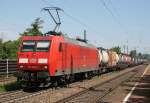 145 068 mit Güterzug Richtung Freiburg (Brsg) am 14.05.2011 in Denzlingen