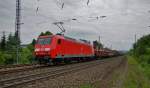145 060-0 mit einen gemischten Güterzug abgelichtet am 10.06.15 bei Fulda.