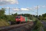 DB Schenker 145 079 mit Containern (50726) durch Liebau/Pöhl gen Norden am 21.07.2015 