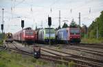 DB 145 049-3 Captrain/ITL 285 119-4 mit Profen Braunkohlependel & SBB 482 017-1 in Leipzig Wiederitzsch 24.09.2015
