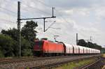 DB Schenker Rail 145 043 mit Kalkzug GM 60617 Horlecke - Bremen Stahlwerke (Diepholz, 30.06.12).