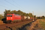 145 021-2 DB mit gemischtem Güterzug bei Woltorf am 30.08.2016