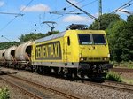 Rhein Cargo  ZEMENTTAXI  145 089-9 (NVR: 9180 6145 089-9 D-RHC)  Am 07.07.2016 mit einem Zementzug durch Bückeburg Richtung Wunstorf fahrend  Weitere Bilder zum Thema Bahnfotografie gibt es auf